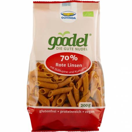 Penne proteice din linte si lupin, fara gluten, eco-bio , 200g - Govinda