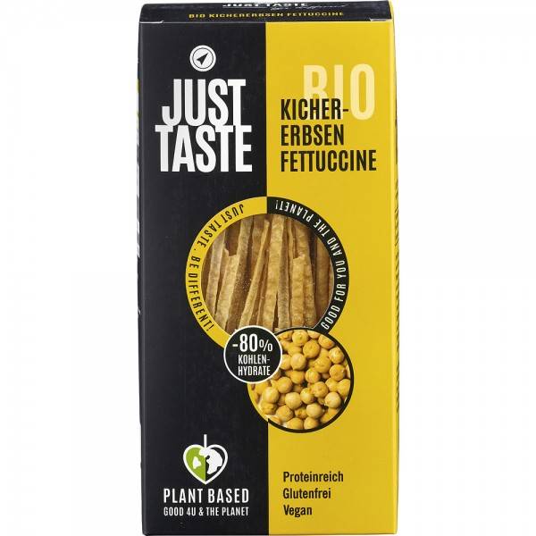 Fettuccine proteice din soia cu naut, fara gluten, eco-bio, 250g - Just Taste