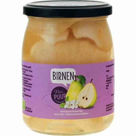Compot de pere, eco-bio, 500 g, Nur Puur