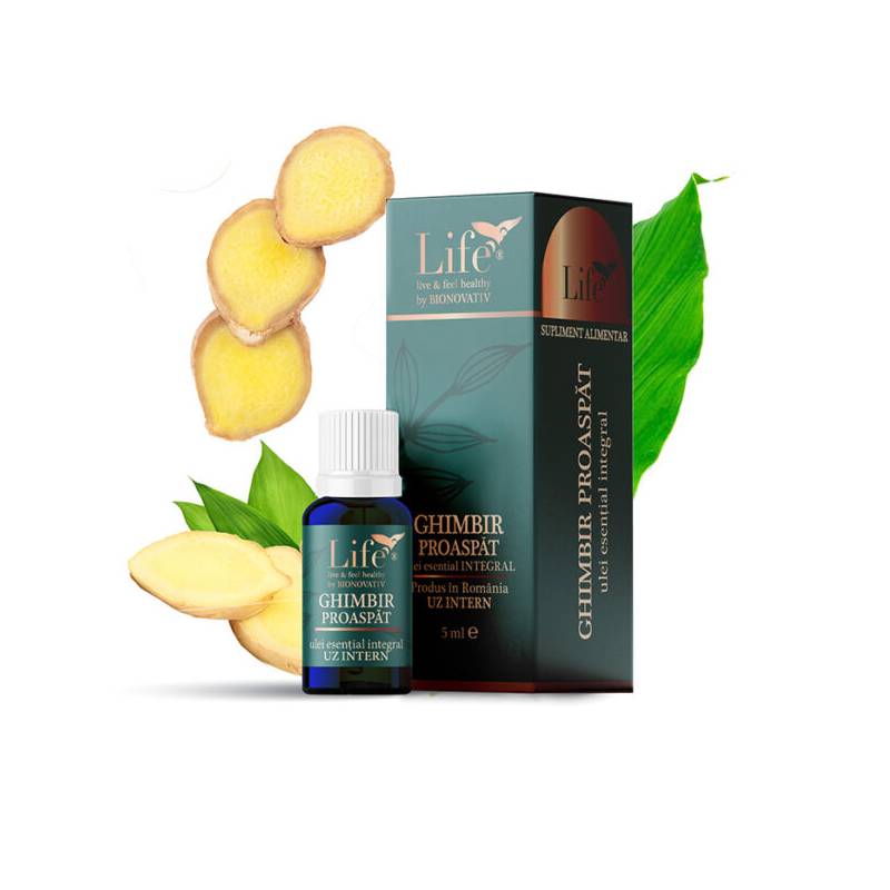 Ghimbir proaspat, ulei esențial integral, 5 ml, DVR Pharm