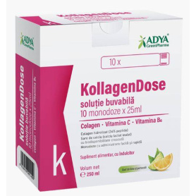 KOLLAGENDOSE SOLUTIE BUVABILA 10 monodoze x 25ml - ADYA GREEN PHARMA