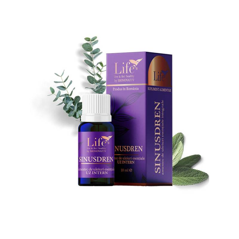 Sinusdren, combinatie de uleiuri esentiale, 10 ml, DVR Pharm