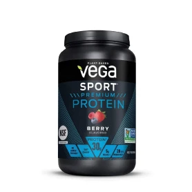 Vega Sport Premium Protein, Proteina Vegetala Cu Aroma De Fructe De Padure, 801 G, GNC