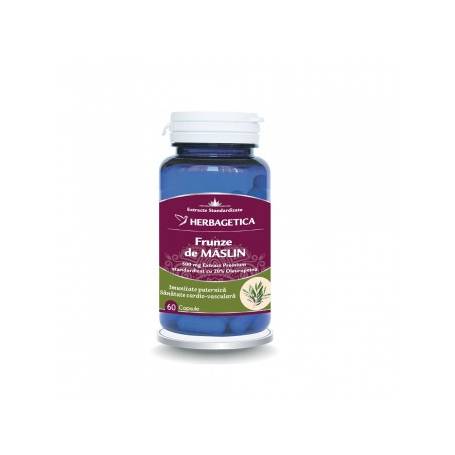 Extract de Frunze de Maslin, sustine sanatatea cardio-vasculara, 60 capsule, Herbagetica
