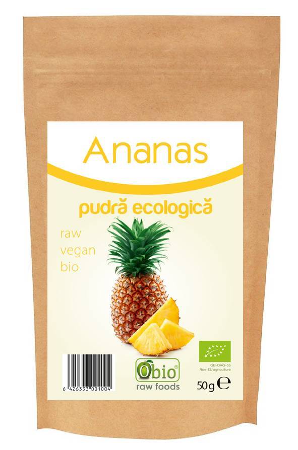 Ananas pudra eco-bio 50g - obio