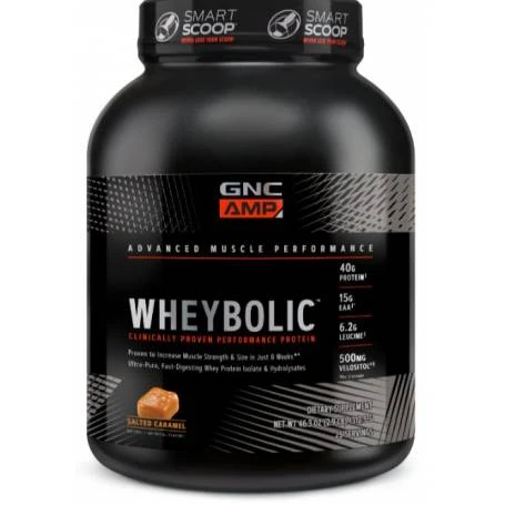 Proteina Din Zer Cu Aroma De Caramel Sarat, Amp Wheybolic 1312.5g - GNC
