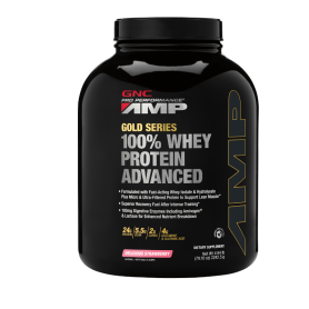 Pro Performance AMP Amplified Gold Series 100% Proteina Din Zer Advanced cu Aroma de Capsuni, 2242.5g - GNC