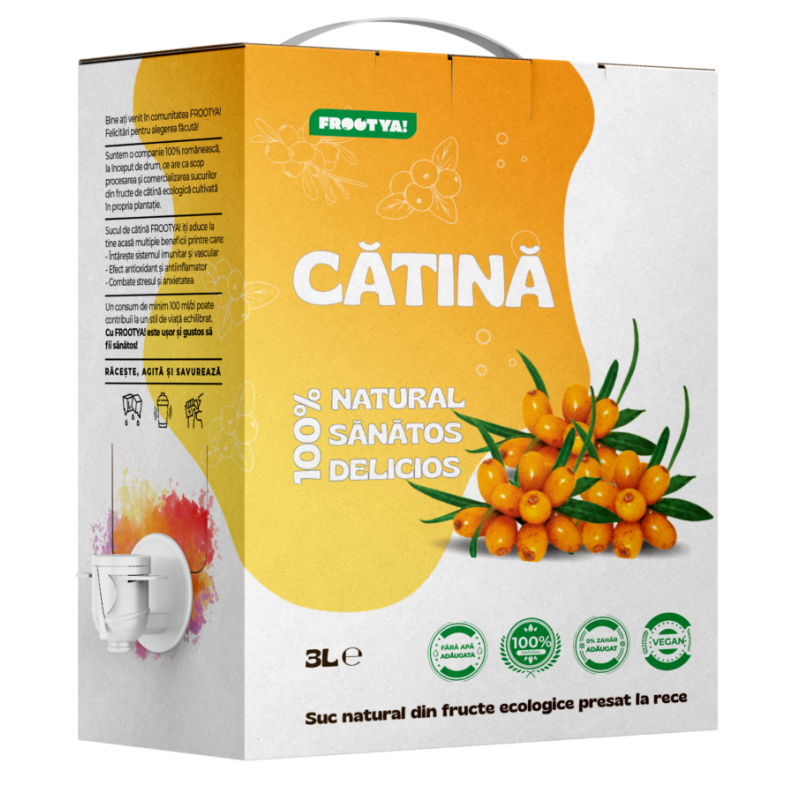 Catina, suc pur 100 %, 3 litri, FROOTYA