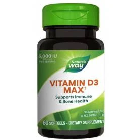 Vitamina D3 5000UI 60cps Nature's Way, Secom