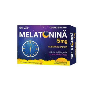 Melatonina eliberare rapida 5mg, 30 tablete sublinguale - Cosmopharm