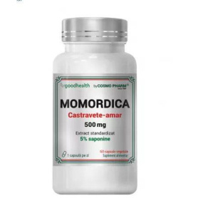 Momordica, 500 mg, Susține echilibrul metabolismului glucidic din sânge, 60cps - Cosmopharm