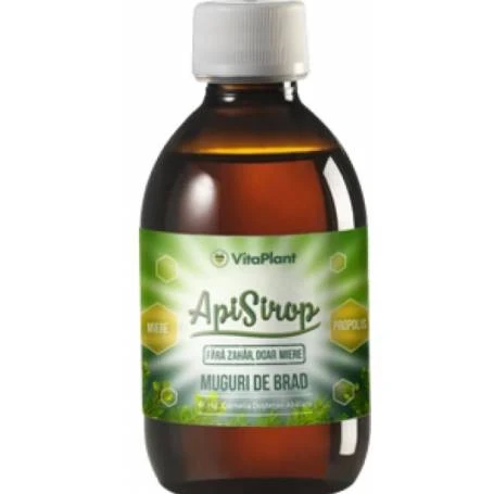 SIROP MUGURI DE BRAD CU MIERE SI PROPOLIS, Fara Zahar 200ml - VITAPLANT