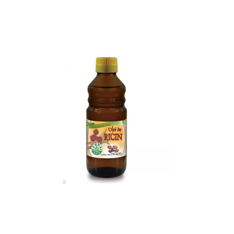 Ulei de ricin presat la rece, 250 ml - Herbavit