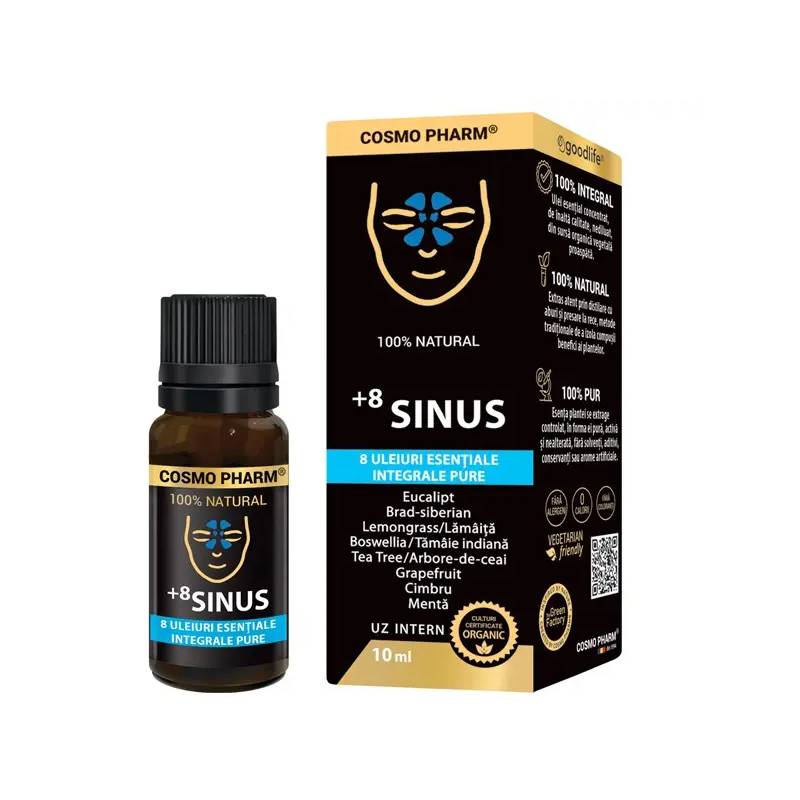 Complex de uleiuri esentiale + 8 SINUS, adjuvant in eliberarea