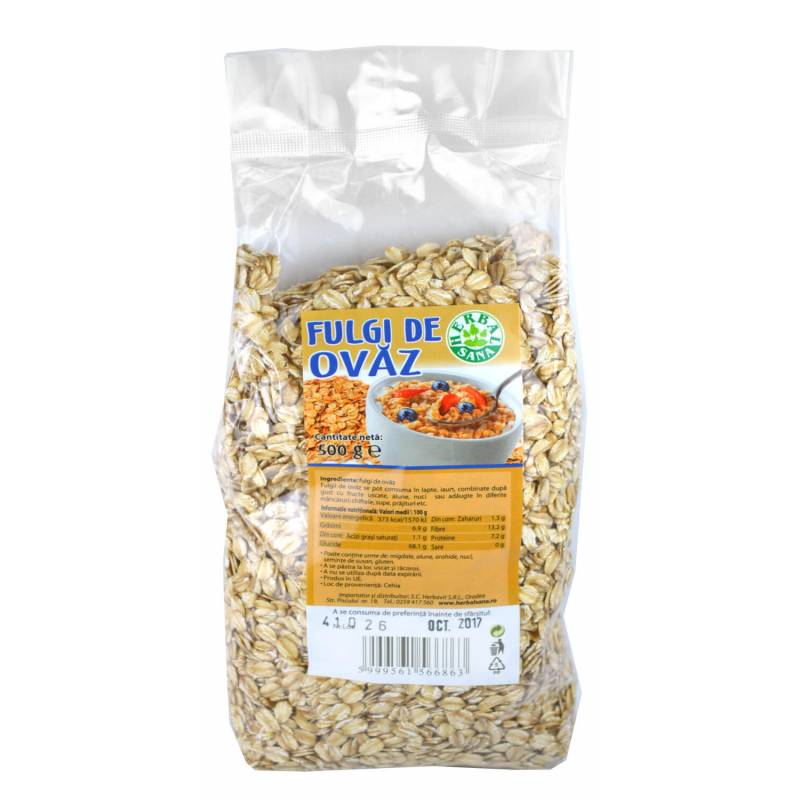 Fulgi De Ovaz, 500 g, HERBAVIT