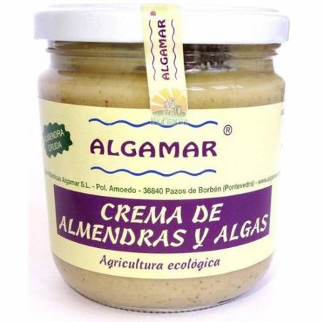 Unt de migdale cu alge raw eco-bio 180g - Algamar