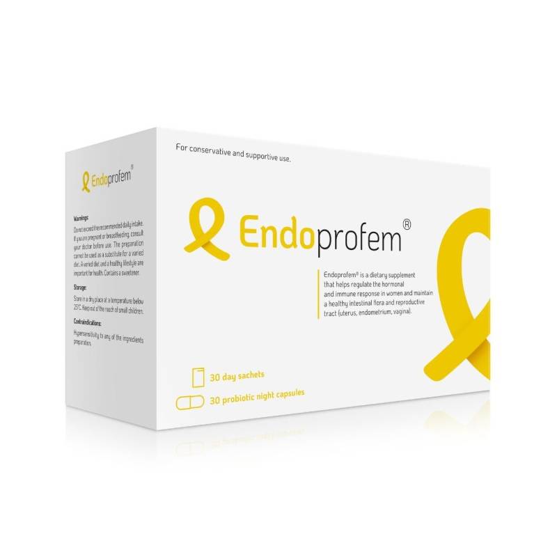 EndoProfem, terapie complementara in endometrioza, 30 plicuri + 30