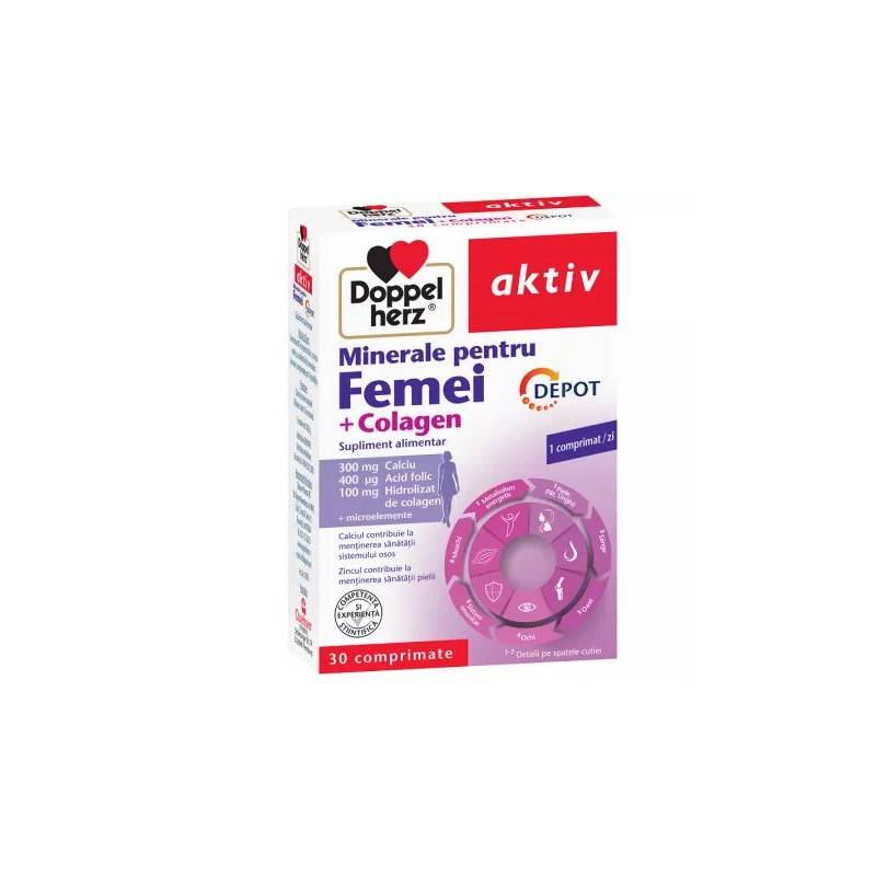 MINERALE PENTRU FEMEI + COLAGEN DOPPEL AKTIV 30cps - Doppelherz