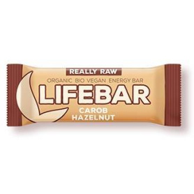 Baton cu alune si carob raw eco-bio 47g - Lifebar