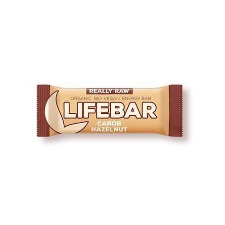 Baton cu alune si carob raw eco-bio 47g - Lifebar