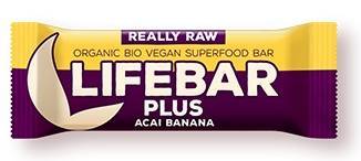 Baton cu acai si banane raw eco-bio 47g - lifebar plus