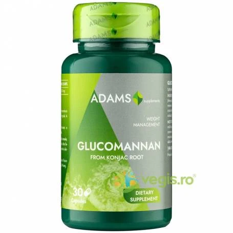Glucomannan 450mg, impreuna cu o dieta hipocalorica, 30cps - ADAMS VISION