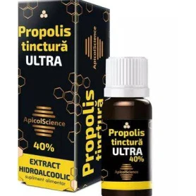 Tinctura de propolis Ultra 40% ApicolScience, 10ml - Dvr Pharm