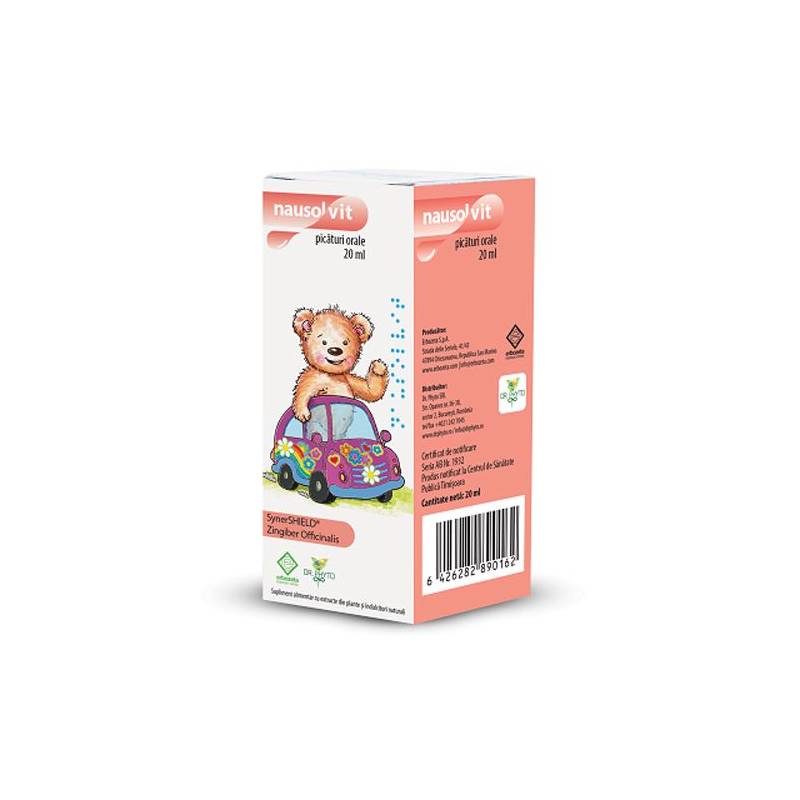 Nausolvit picaturi orale, combate raul de miscare, 20 ml, Dr. Phyto