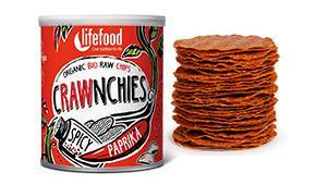 Chips crawnchies cu boia spicy raw eco-bio 30g - lifefood