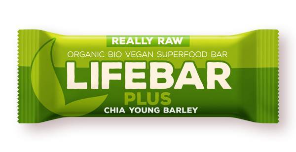 Baton cu chia si orz verde raw eco-bio 47g - lifebar plus