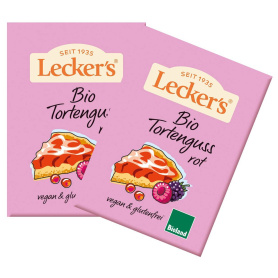 Glazura de gelatina rosie, 2 x 10 g, eco-bio, Lecker's
