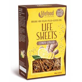 Life Sweets rulouri cu lamaie si ghimbir raw eco-bio 80g - Lifefood