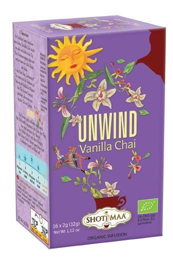 Ceai shotimaa sundial - unwind - vanilla chai eco-bio 16dz - shotimaa