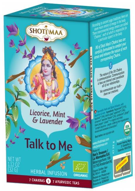 Ceai shotimaa chakras - talk to me - lemn dulce, menta si lavanda eco-bio 16dz - shotimaa