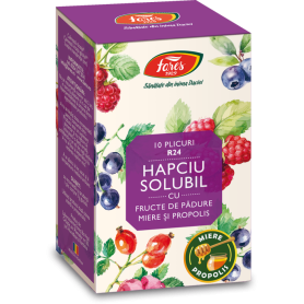 Hapciu Solubil cu Fructe de Padure, Miere si Propolis, R24, 10 plicuri, Fares
