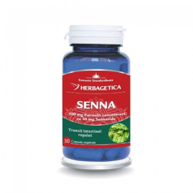 SENNA, laxativ natural, 30 capsule, Herbagetica