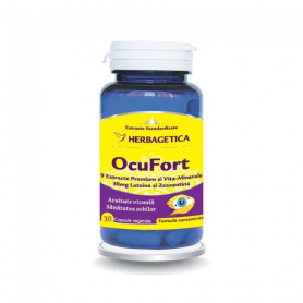 OCUFORT - supliment pentru ochi si vedere, 30 capsule, Herbagetica