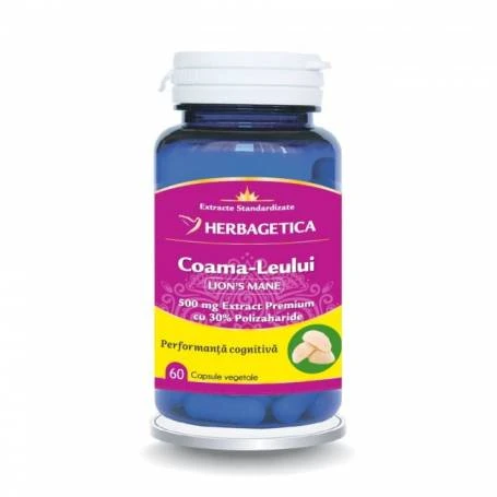 COAMA LEULUI - LION'S MANE, 60 capsule, Herbagetica