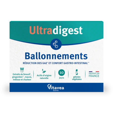 ULTRADIGEST BALLONNEMENTS - impotriva balonarii - 30 capsule vegetale, VITAVEA