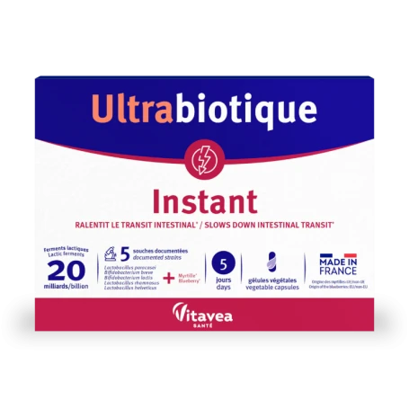 ULTRABIOTIQUE INSTANT - probiotic diaree acuta - 10 capsule vegetale, VITAVEA