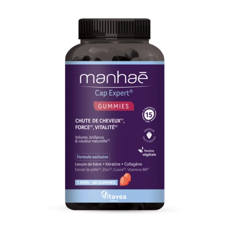 MANHAE CAP EXPERT GUMMIES - 60 jeleuri impotriva caderii parului, VITAVEA
