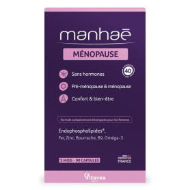 MANHAE MENOPAUSE - echilibreaza simptomele peri-menopauzei, 90 capsule moi, VITAVEA