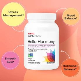 Women`s Hello Harmony Pms, Formula Echilibrul Hormonal FEMEI, 90 Cps, GNC