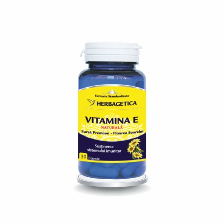 VITAMINA E naturala, 30 capsule, Herbagetica