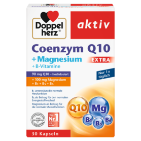 DOPPEL AKTIV - COENZIMA Q10 EXTRA, 90mg + Magneziu si vit. B, 30 capsule,  DOPPELHERZ