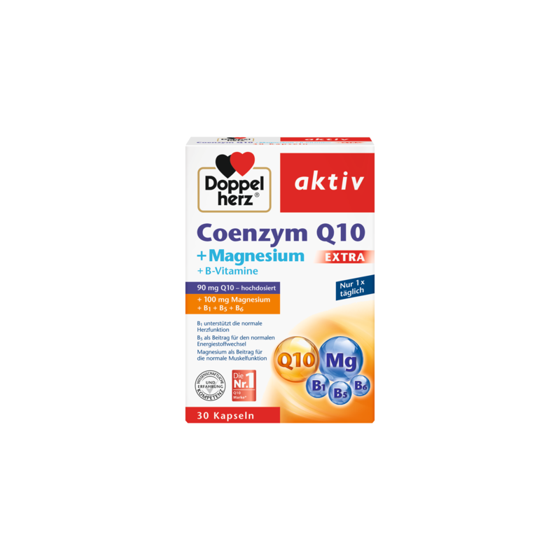 DOPPEL AKTIV - COENZIMA Q10 EXTRA, 90mg + Magneziu si vit. B, 30