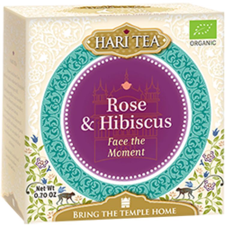 Ceai premium - face the moment - trandafiri si hibiscus eco-bio 10dz - hari tea