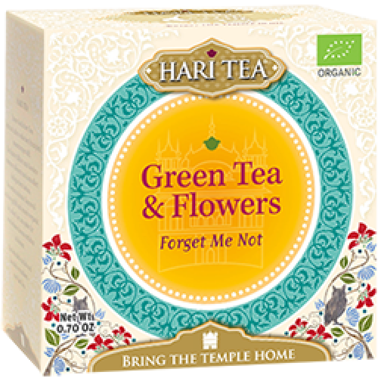 Ceai premium - forget me not - ceai verde si flori eco-bio 10dz - hari tea
