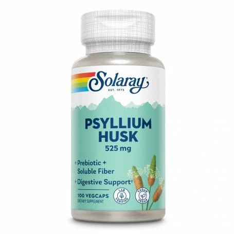 Psyllium Husk, Extract de tarate de Psyllium, 525 mg, 100 capsule vegetale, Secom