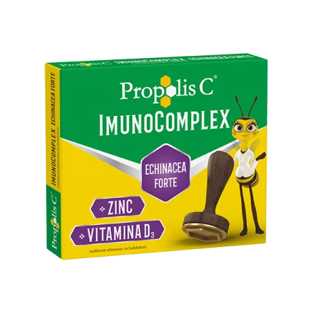 Propolis C Echinaceea Forte, cu zinc si Vit. D, 20 Comprimate - FITERMAN PHARMA
